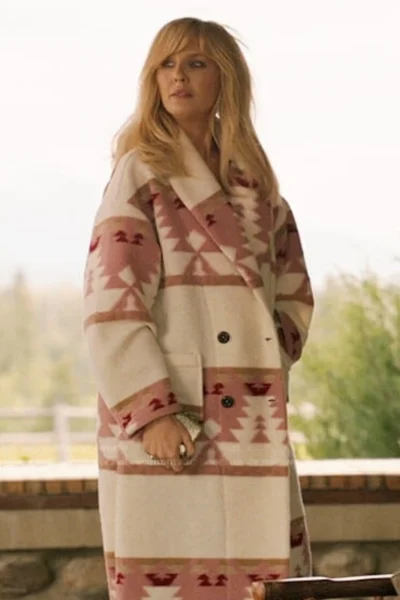 Beth Dutton Pink Printed Coat