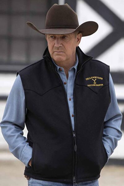 John Dutton Black Vest Yellowstone