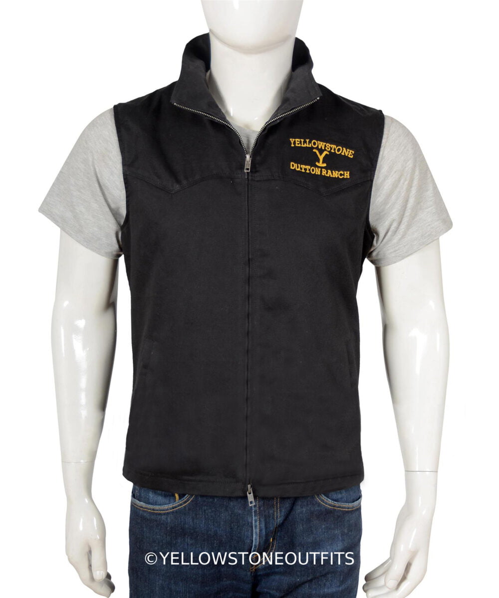 John Dutton Black Vest Yellowstone