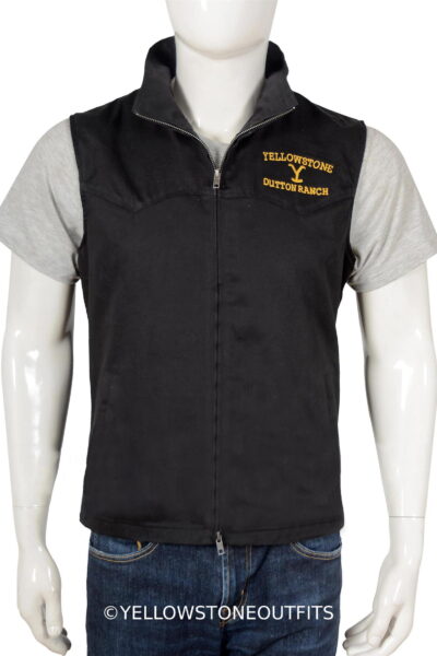 John Dutton Black Vest Yellowstone