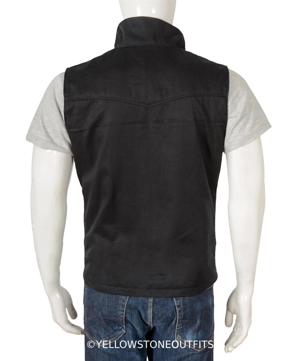 John Dutton Black Vest Yellowstone