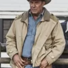 John Dutton Beige Cotton Jacket Yellowstone