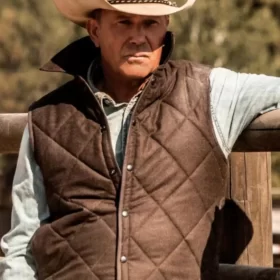 John Dutton Brown Quilted Vest Yellowstone