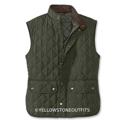 John Dutton Green Quilted Vest | Kevin Costner Yellowstone