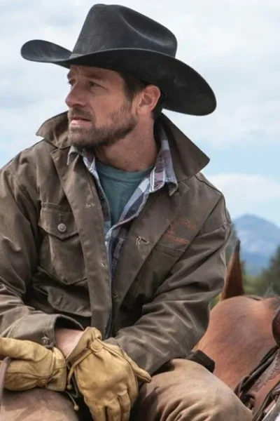 Ryan Brown Leather Jacket Ian Bohen Yellowstone outfits