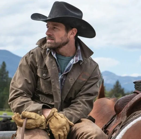 Ryan Brown Leather Jacket Ian Bohen Yellowstone outfits