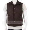 John Dutton Brown Quilted Vest Yellowstone