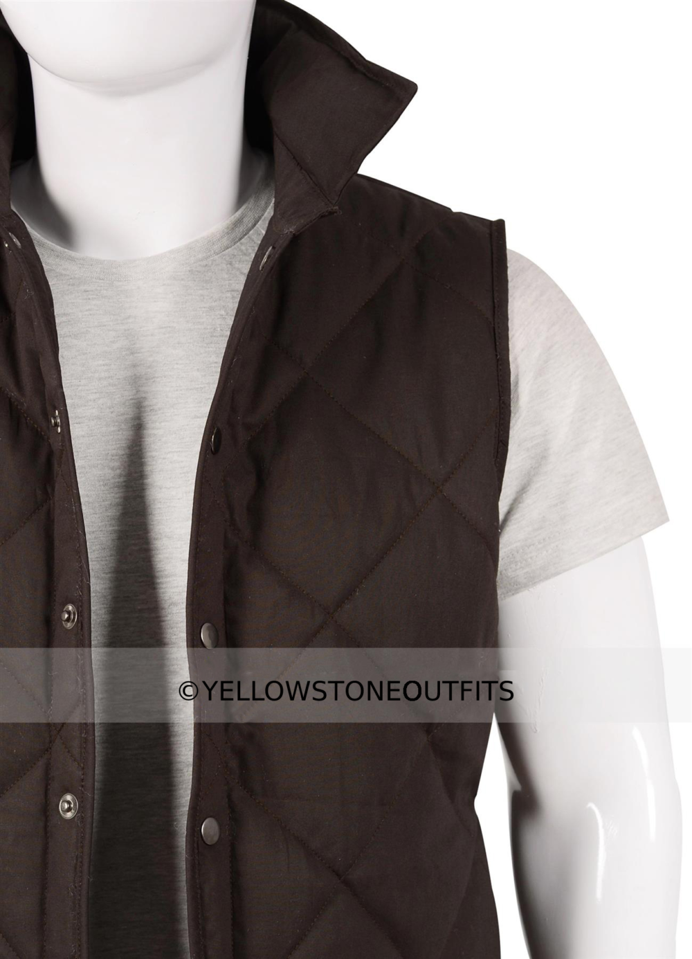 John Dutton Brown Quilted Vest Yellowstone