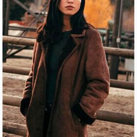 Monica Dutton Suede Leather Coat Yellowstone