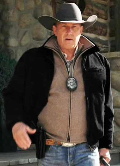 John Dutton Black Bomber Cotton Jacket Yellowstone