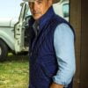 John Dutton Blue Quilted Vest | Kevin Costner Yellowstone