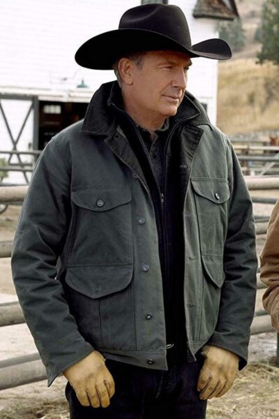 John Dutton Grey Cotton Jacket Yellowstone