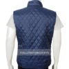 John Dutton Blue Quilted Vest | Kevin Costner Yellowstone