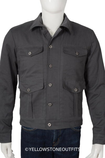 John Dutton Grey Cotton Jacket Yellowstone