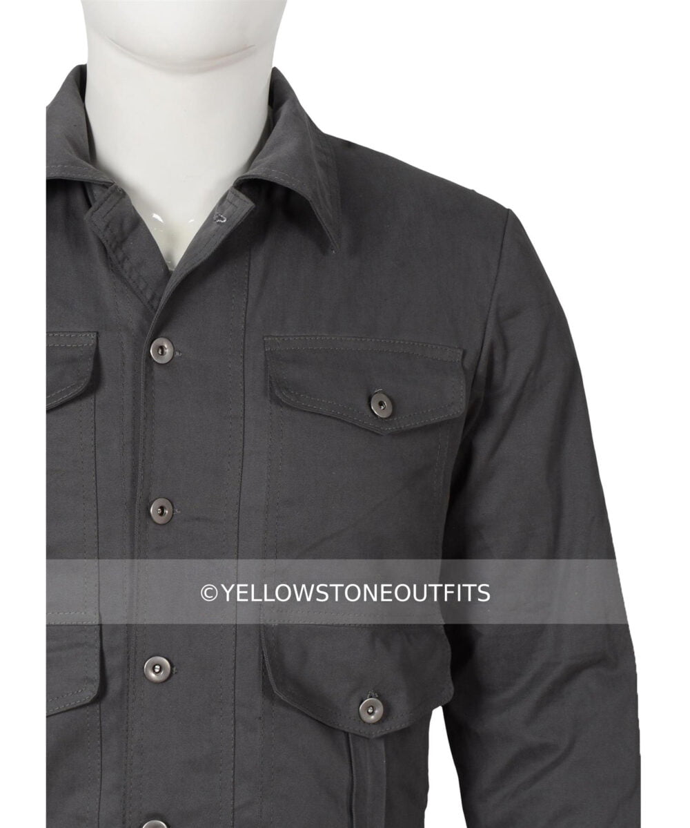 John Dutton Grey Cotton Jacket Yellowstone