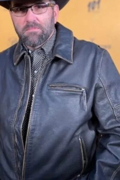 Jake Ream Leather Jacket Yellowstone S5