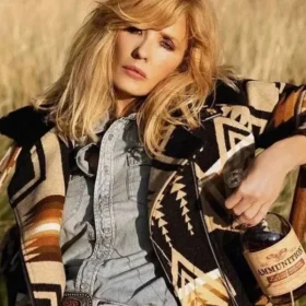 New Beth Dutton Shearling Collar Aviator Jacket