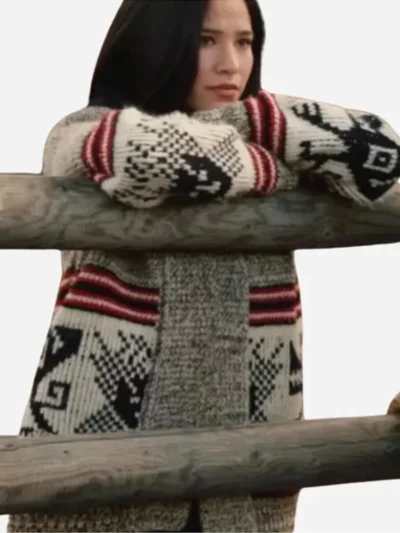 Yellowstone S5 Kelsey Asbille Grey Aztec Cardigan