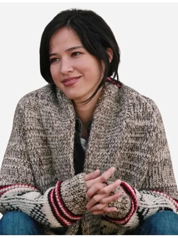 Yellowstone S5 Kelsey Asbille Grey Aztec Cardigan Yellowstone S5 Kelsey Asbille Grey Aztec Cardigan