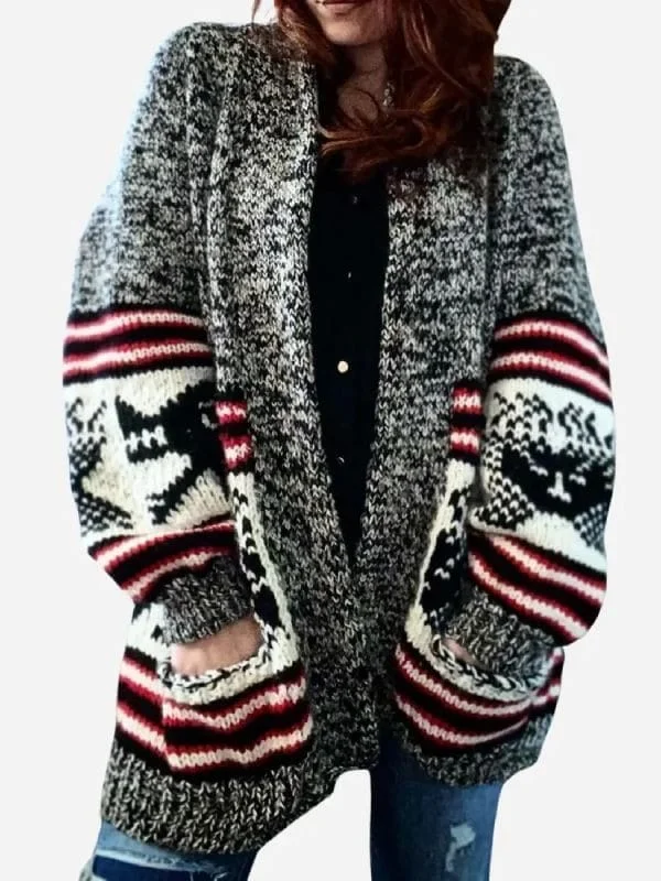 Yellowstone S5 Kelsey Asbille Grey Aztec Cardigan Yellowstone S5 Kelsey Asbille Grey Aztec Cardigan